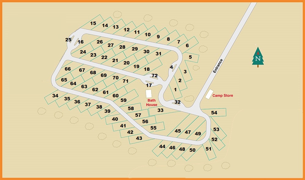 Pictured Rocks RV Park and Campground Campsite Map
